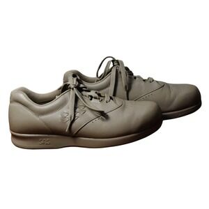 SAS Free Time Taupe Leather Walking Shoes Womens 9 W H4974484 Lace Up Sneaker